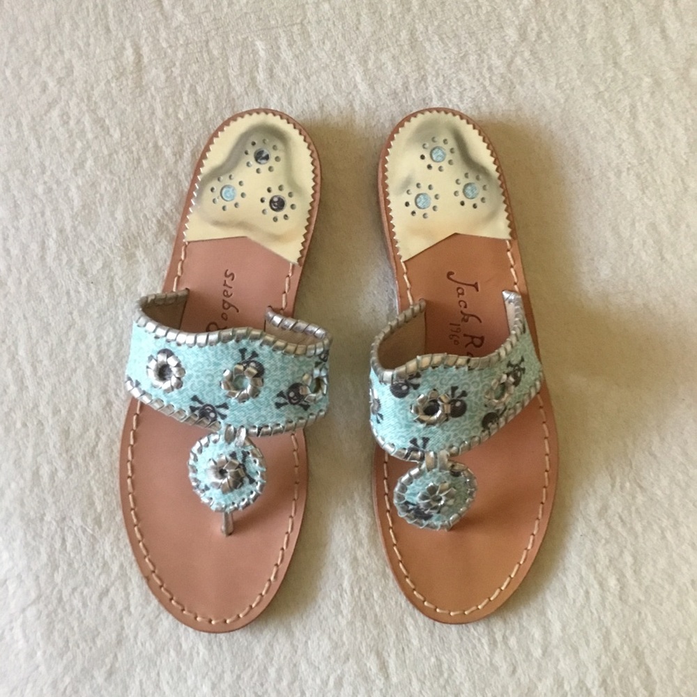 Jacks skull & crossbones Pirate sandals blue 6
